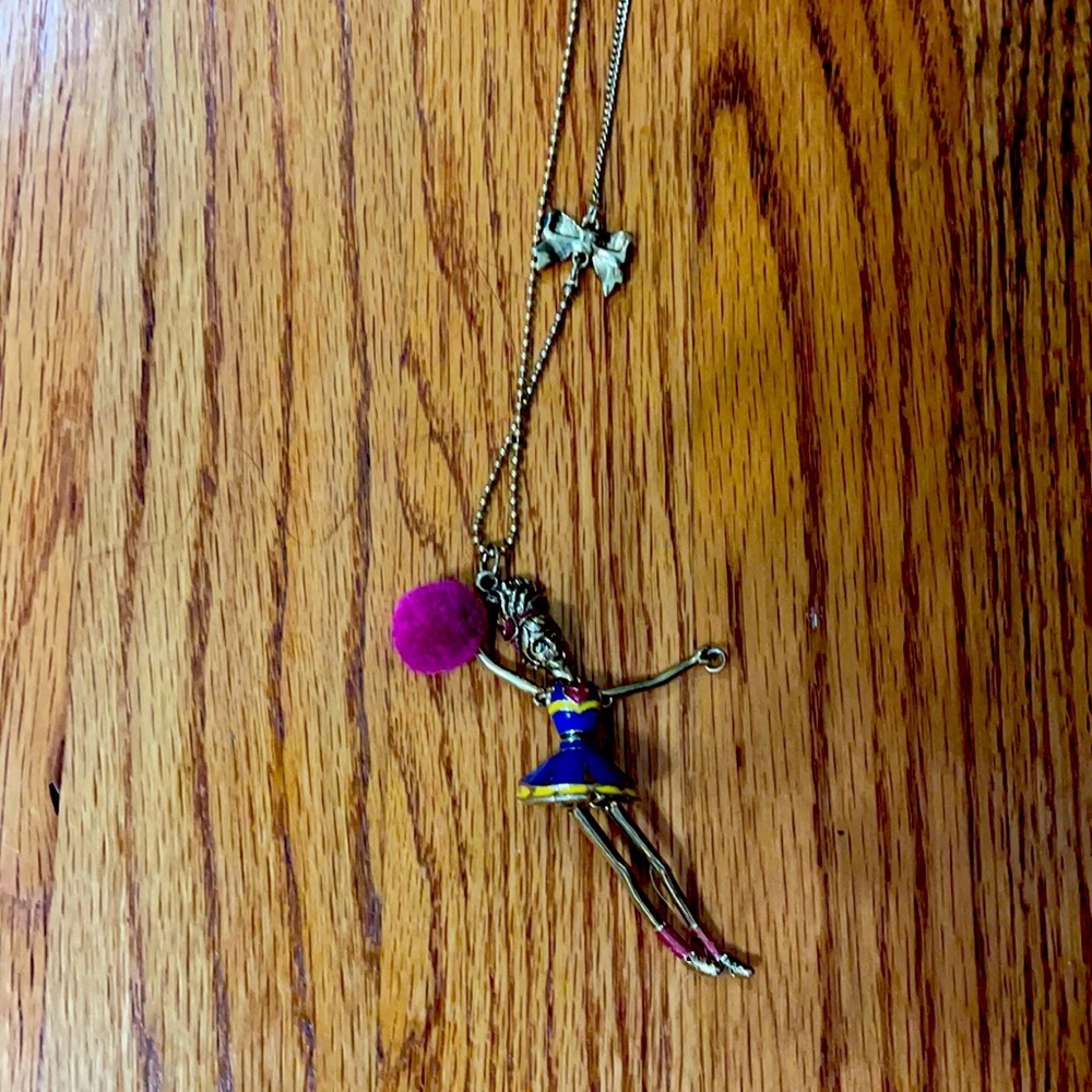 Betsey Johnson cheerleader necklace